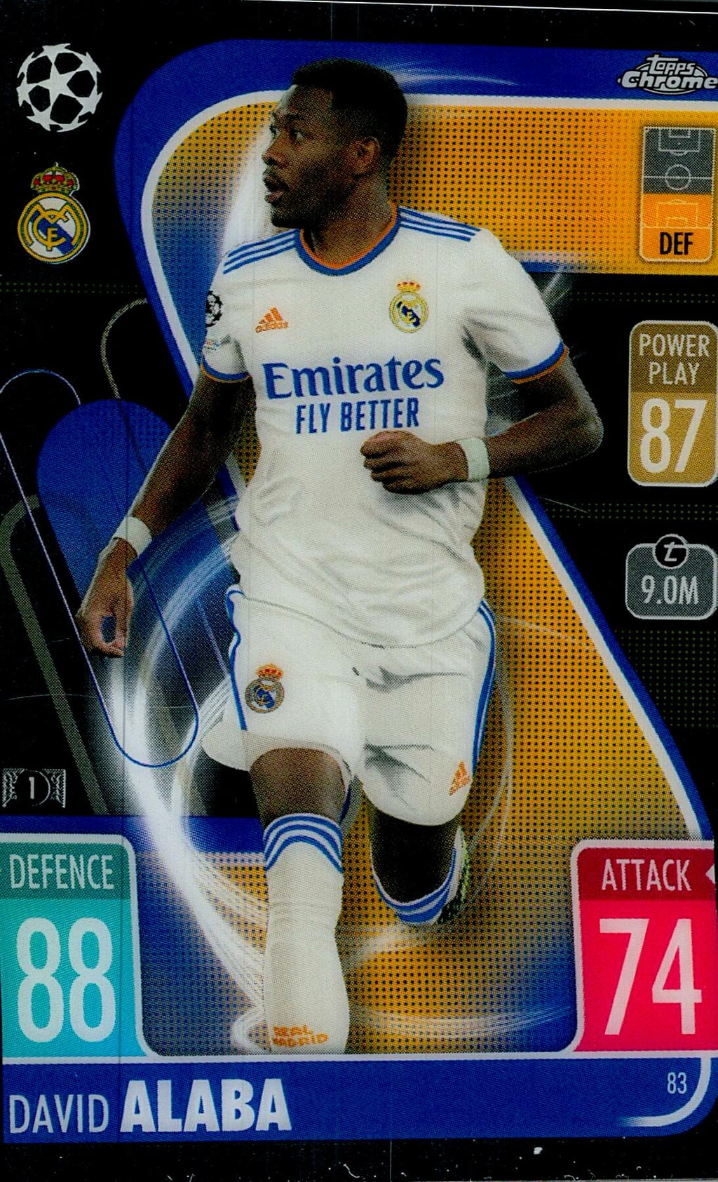 TOPPS MATCH ATTAX 2021/2022 DAVID ALABA Nº83