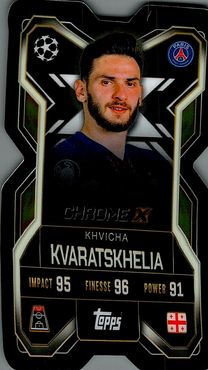 TOPPS MATCH ATTAX EXTRA 2025/26 KVARATSKHELIA CHROME X NºCX7