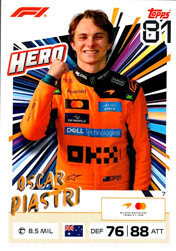 TURBO ATTAX FORMULA 1 2026 OSCAR PIASTRI Nº7