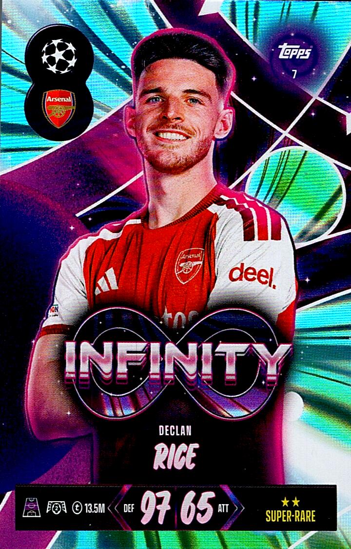 MATCH ATTAX CHAMPIONS LEAGUE 2026/2027 DECLAN RICE INFINITY Nº7