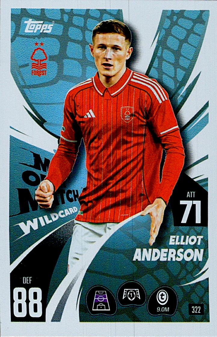 MATCH ATTAX CHAMPIONS LEAGUE 2025/2026 ANDERSON MAN OF THE MATCH Nº322