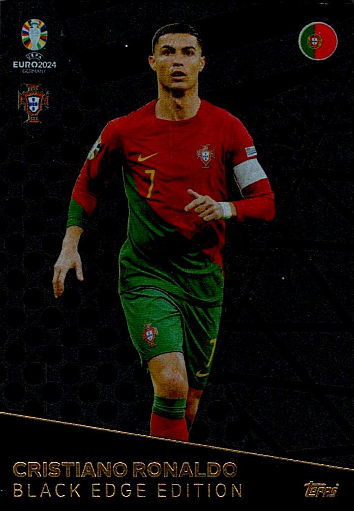 TOPPS MATCH ATTAX UEFA EURO 2024 CRISTIANO RONALDO BLACK EDGE EDITION NºBE7