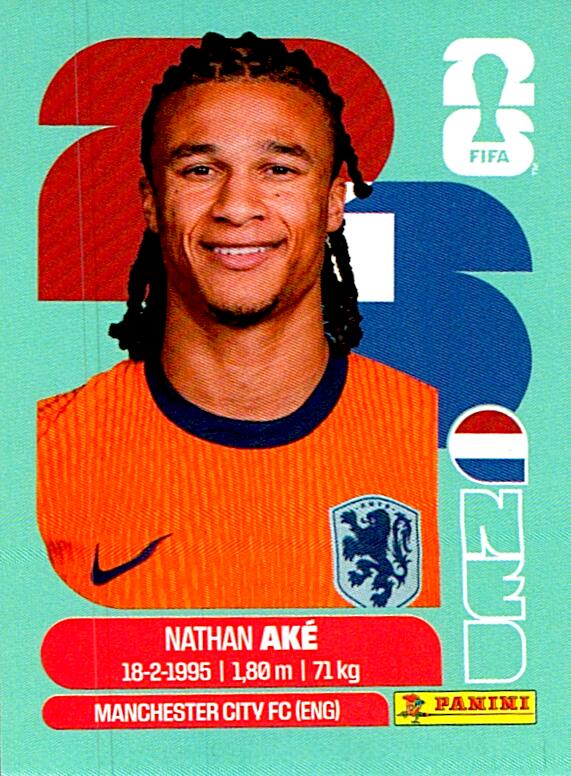 STICKERS FIFA WORLD CUP 2026 NATHAN AKE NºNED 7