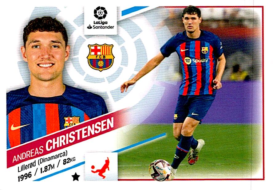 Cromo Liga Este 2022/2023 CHRISTENSEN ULTIMO FICHAJE Nº9 SEGUNDA EDICION