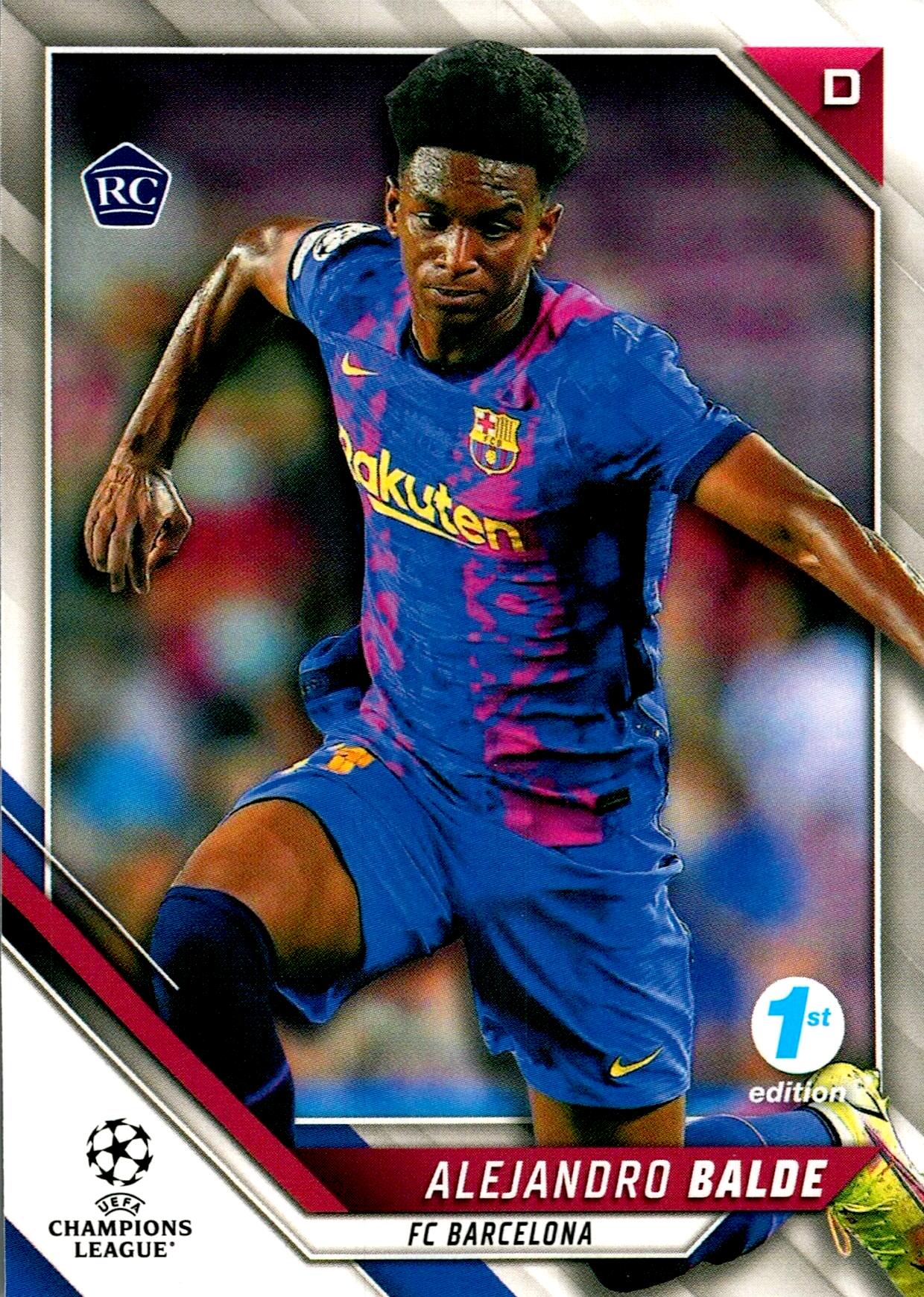 TOPPS UEFA CHAMPIONS LEAGUE 2021/2022 ALEJANDRO BALDE Nº164 ROOKIE 1ST