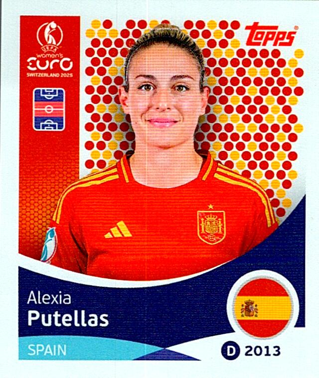 TOPPS WOMEN´S EURO SWITZERLAND 2025 ALEXIA PUTELLAS Nº100