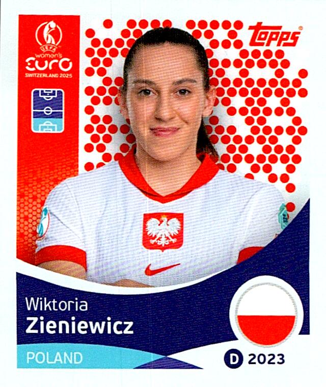 TOPPS WOMEN´S EURO SWITZERLAND 2025 WIKTORIA ZIENIEWICZ Nº196