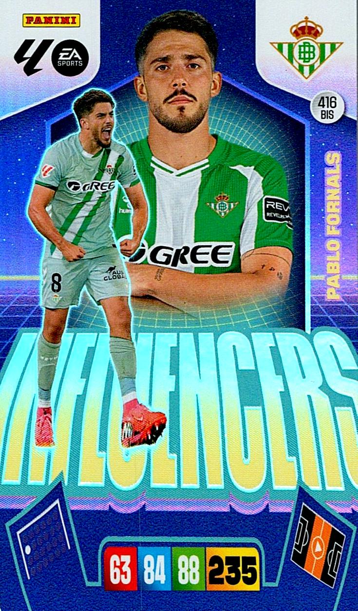 ADRENALYN LA LIGA 2025/2026 PABLO FORNALS INFLUENCERS Nº416BIS
