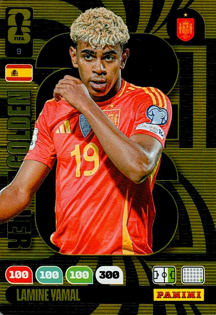ADRENALYN WORLD CUP 2026 LAMINE YAMAL GOLDEN BALLER Nº9
