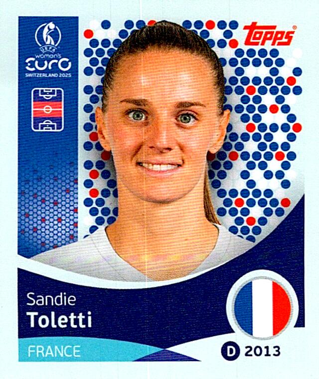 TOPPS WOMEN´S EURO SWITZERLAND 2025 SANDIE TOLETTI Nº244
