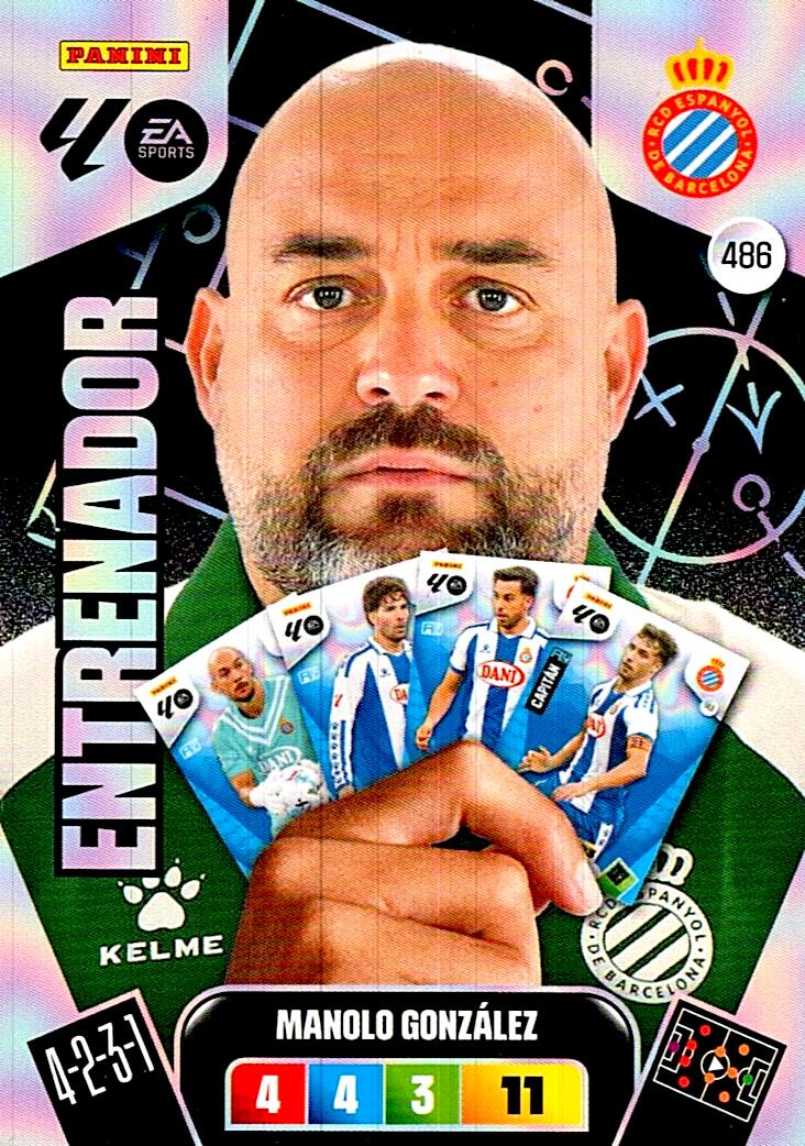 ADRENALYN LA LIGA 2025/2026 MANOLO GONZALEZ ENTRENADOR Nº486