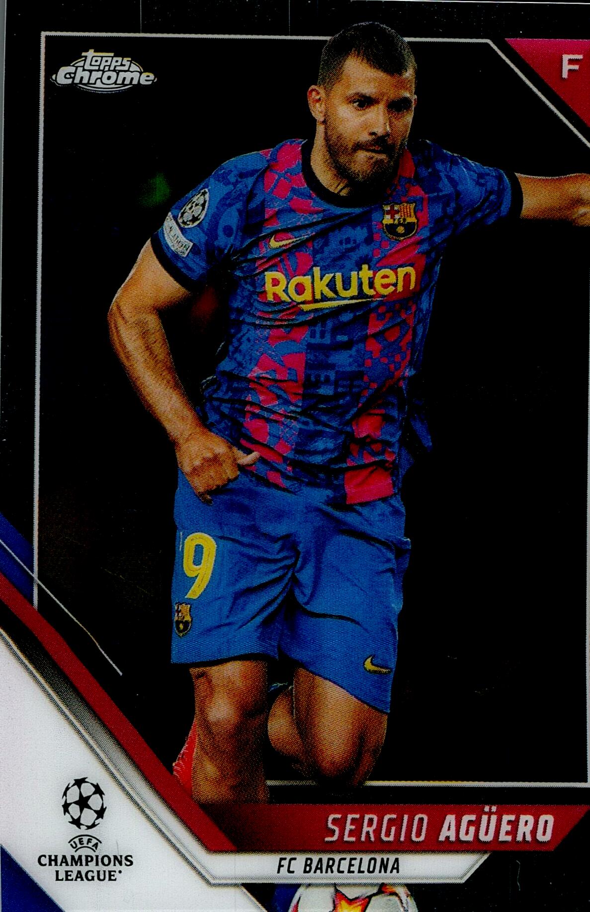 TOPPS UEFA CHAMPIONS LEAGUE 2021/2022 SERGIO AGÜERO REFRACTOR Nº39