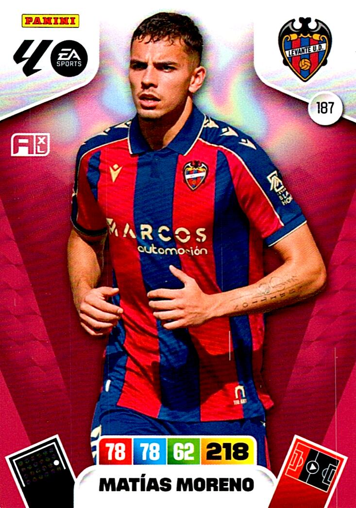 ADRENALYN LA LIGA 2025/2026 MATIAS MORENO LEVANTE UD Nº187