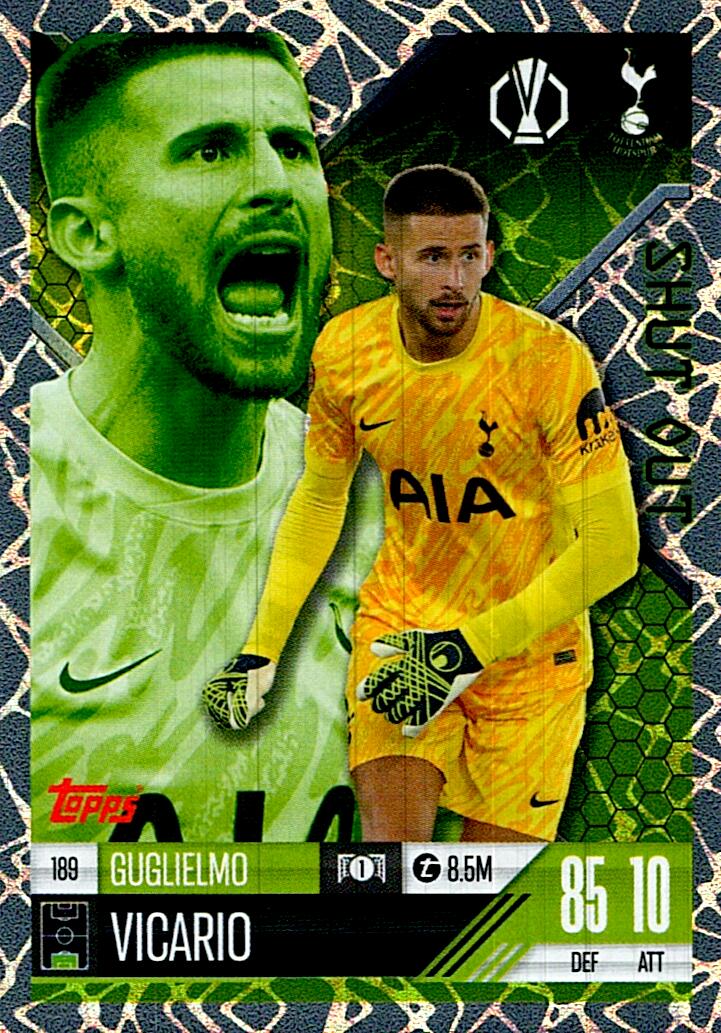 Match Attax Extra 2025 Guglielmo Vicario Shut Out nº189