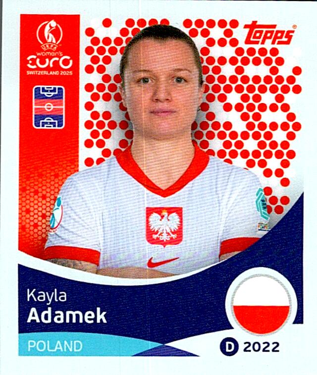 TOPPS WOMEN´S EURO SWITZERLAND 2025 KAYLA ADAMEK Nº197
