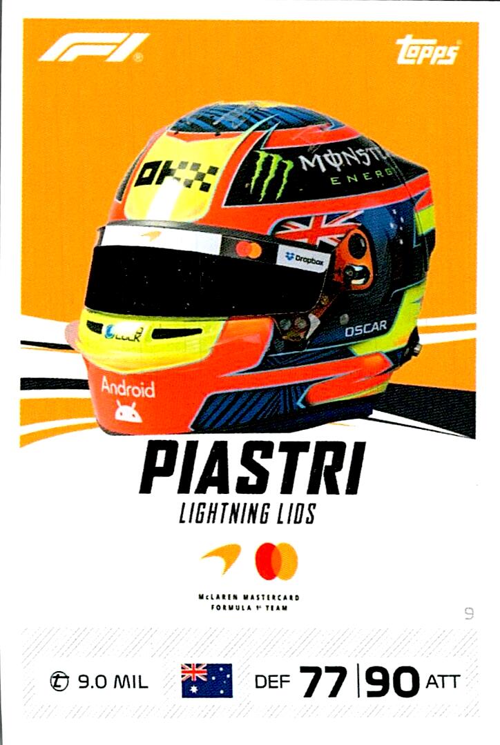 TURBO ATTAX FORMULA 1 2026 OSCAR PIASTRI Nº9
