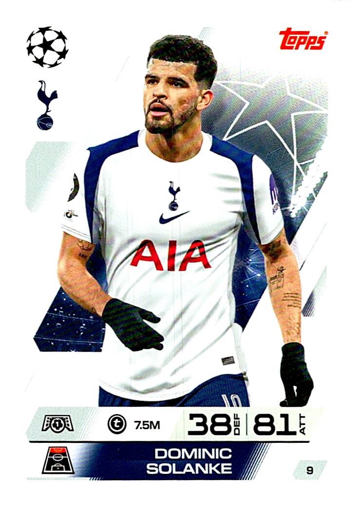 MATCH ATTAX CHAMPIONS LEAGUE 2025/2026 DOMINIC SOLANKE Nº9