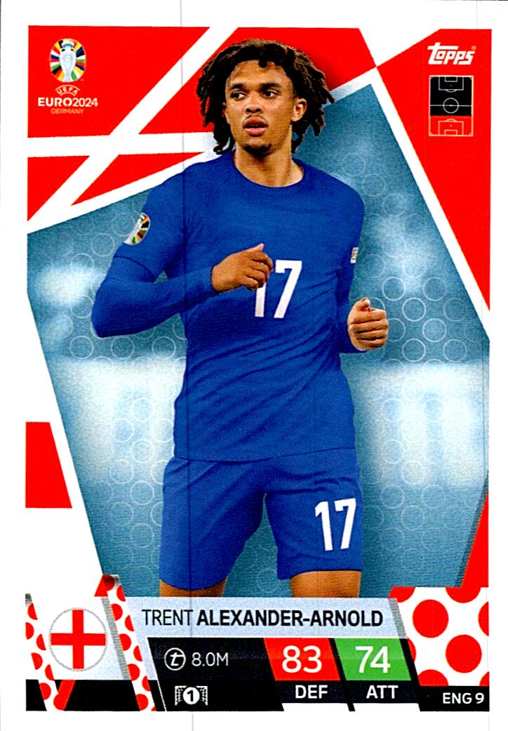 TOPPS MATCH ATTAX UEFA EURO 2024 TRENT ALEXANDER-ARNOLD INGLATERRA NºENG9