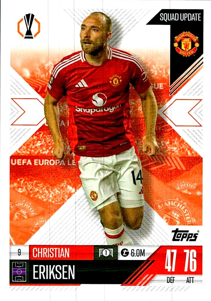 Match Attax Extra 2025 Christian Eriksen nº9