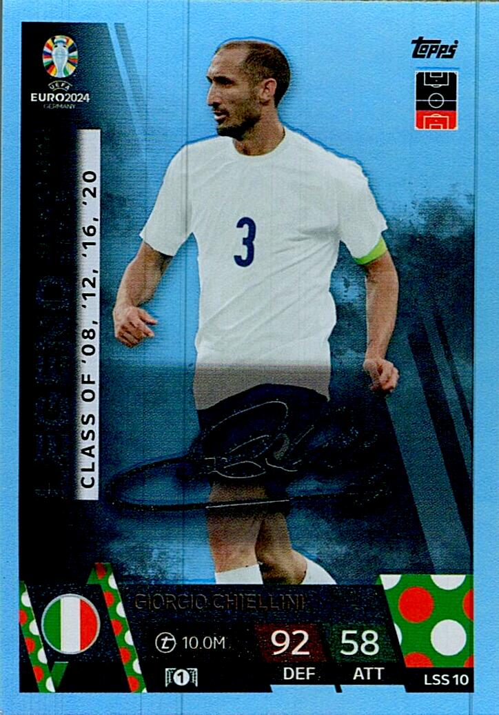 TOPPS MATCH ATTAX UEFA EURO 2024 GIORGIO CHIELLINI SIGNATURE STYLE NºLSS10
