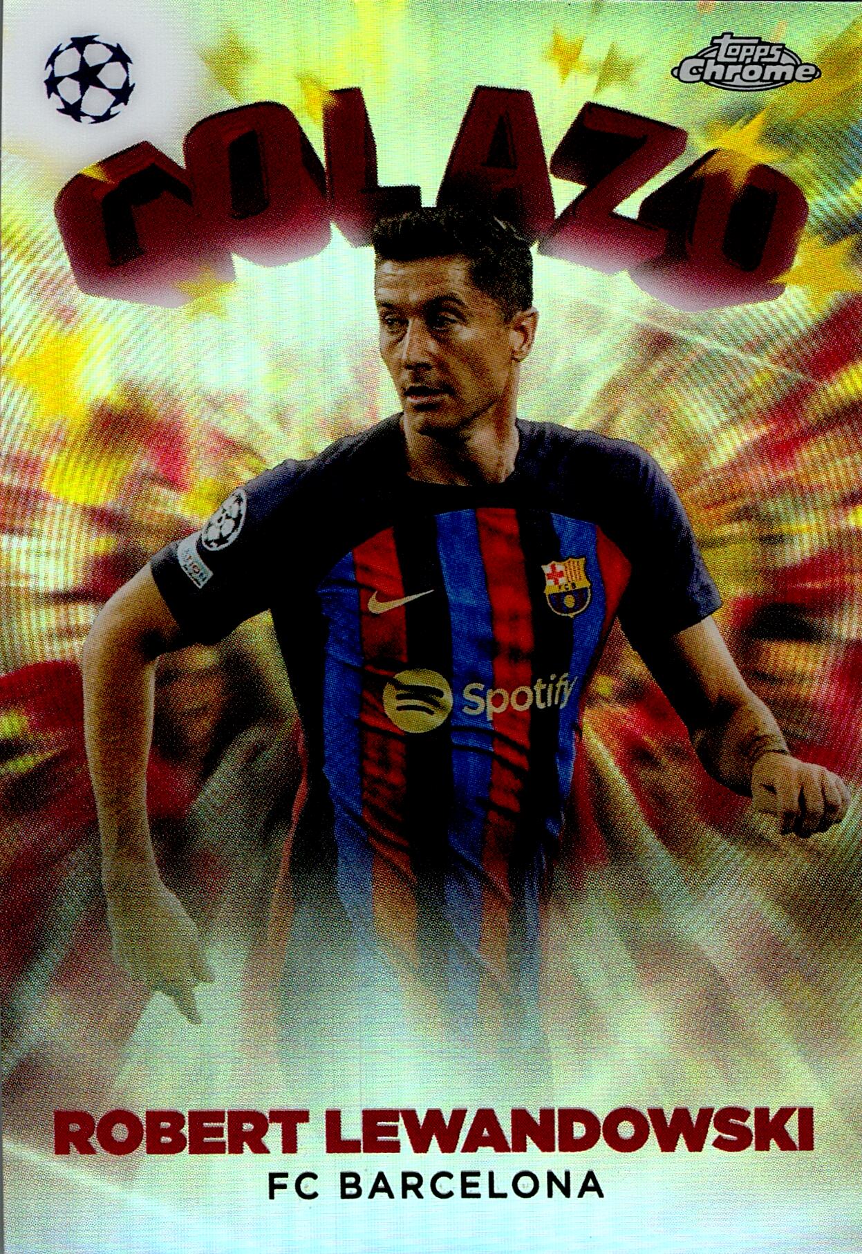 TOPPS CHROME UCL 2022/2023 ROBERT LEWANDOWSKI GOLAZO NºG-6