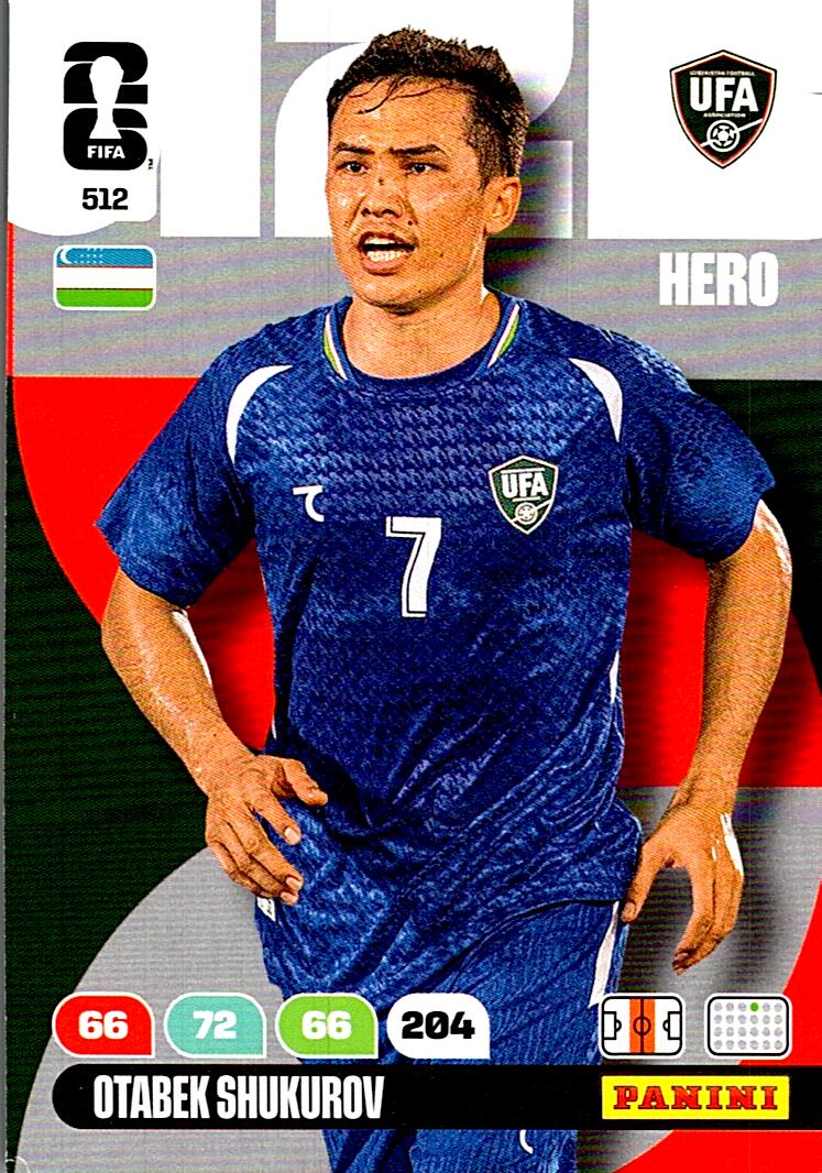 ADRENALYN WORLD CUP 2026 OTABEK SHUKUROV UZBEKISTAN Nº512