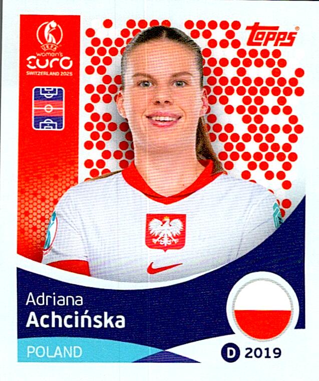 TOPPS WOMEN´S EURO SWITZERLAND 2025 ADRIANA ACHCINSKA Nº198