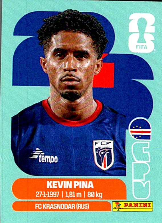 STICKERS FIFA WORLD CUP 2026 KEVIN PINA NºCPV 10