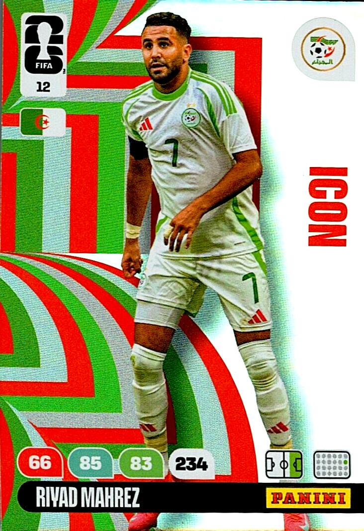 ADRENALYN WORLD CUP 2026 RIYAD MAHREZ ICONS ALGERIA Nº12