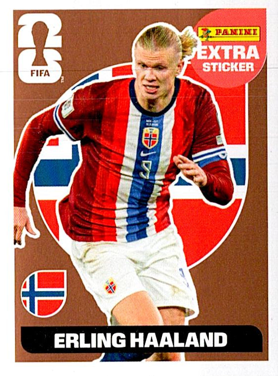 STICKERS FIFA WORLD CUP 2026 ERLING HAALAND EXTRA STICKER BRONCE