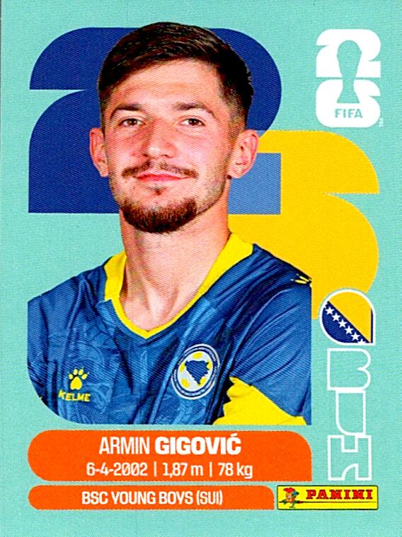 STICKERS FIFA WORLD CUP 2026 ARMIN GIGOVIC NºBIH 10