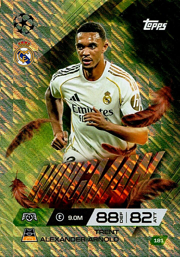 TOPPS MATCH ATTAX EXTRA 2025/26 TRENT ALEXANDER-ARNOLD WINGMAN Nº181