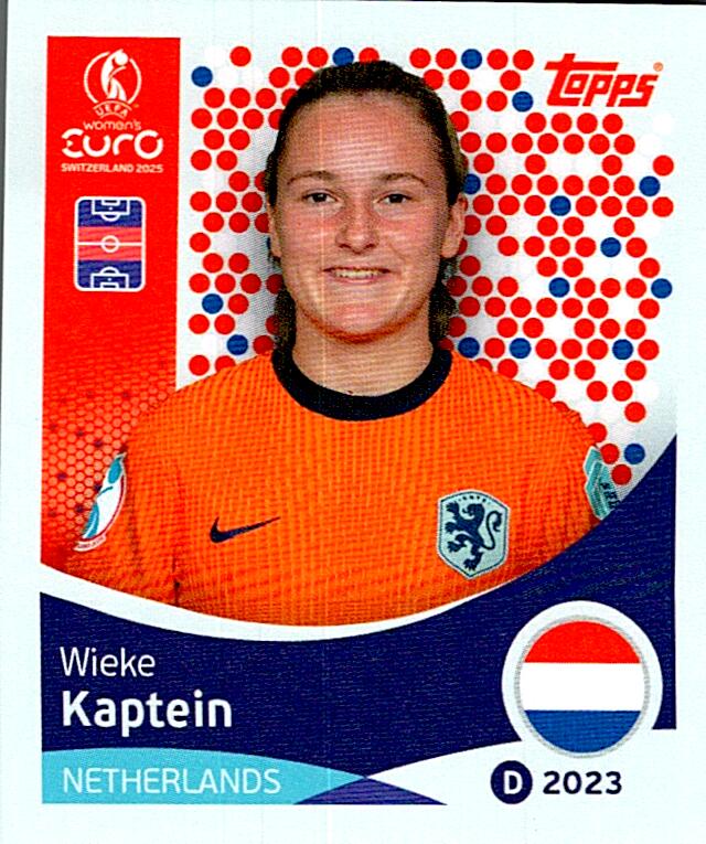 TOPPS WOMEN´S EURO SWITZERLAND 2025 WIEKE KAPTEIN Nº294