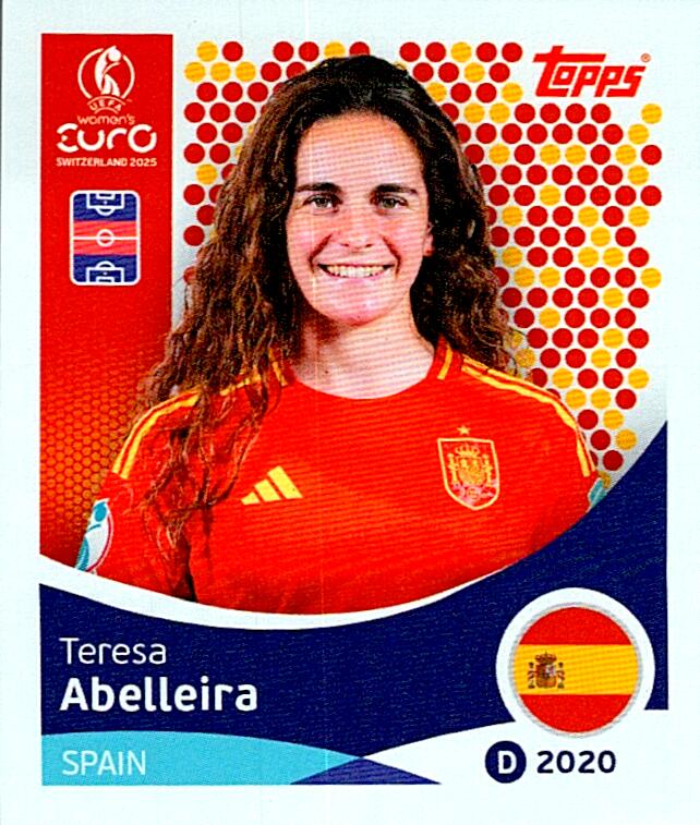 TOPPS WOMEN´S EURO SWITZERLAND 2025 TERESA ABELLEIRA Nº102