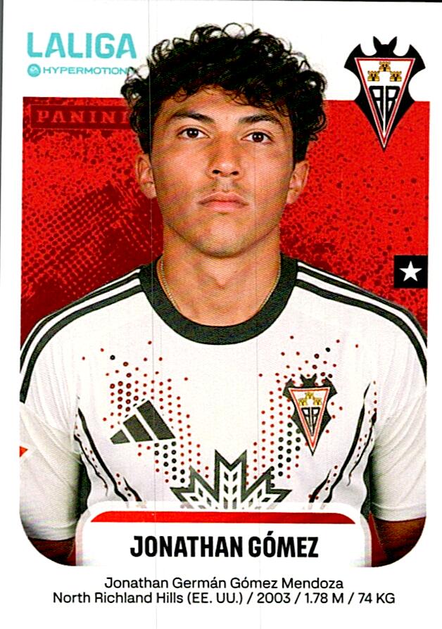 LALIGA HYPERMOTION 2025-26 JONATHAN GOMEZ ALBACETE Nº9B