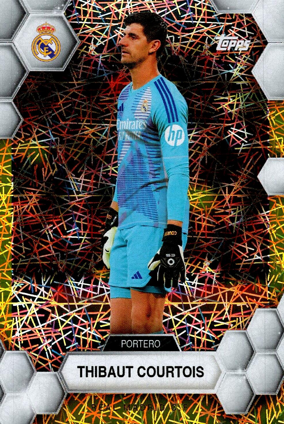 FAN SET REAL MADRID 2024/25 THIBAUT COURTOIS ELECTRIC PARALLEL Nº1