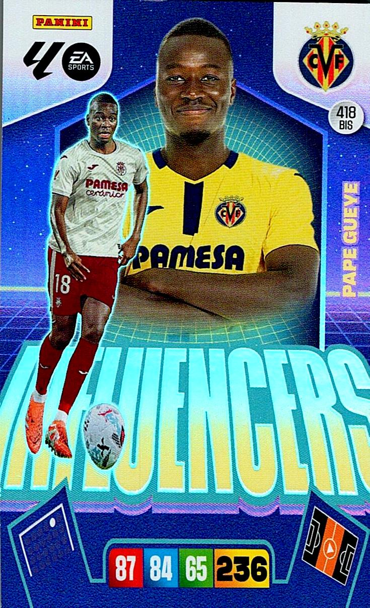 ADRENALYN LA LIGA 2025/2026 PAPE GUEYE INFLUENCERS Nº418BIS