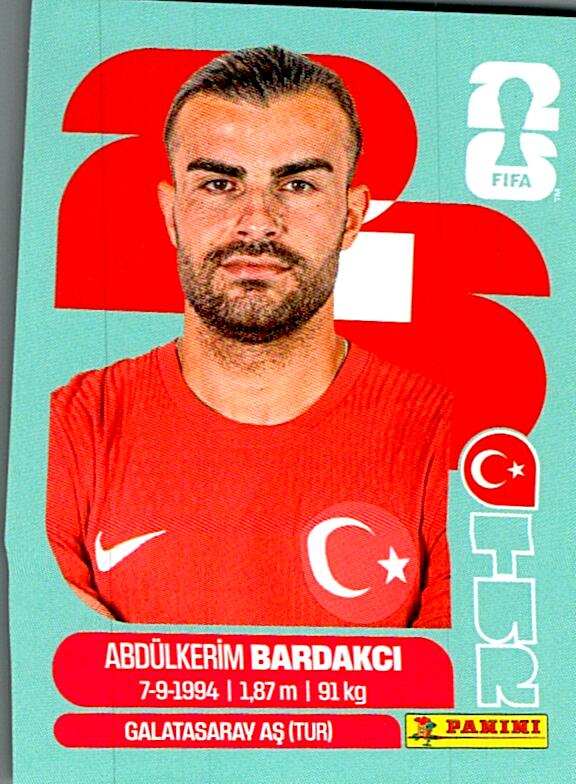 STICKERS FIFA WORLD CUP 2026 ABDÜLKERIM BARDAKCI NºTUR 5
