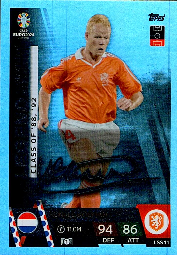 TOPPS MATCH ATTAX UEFA EURO 2024 RONALD KOEMAN SIGNATURE STYLE NºLSS11