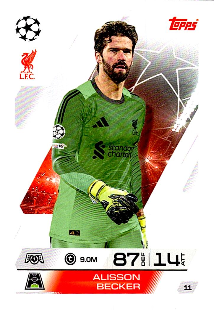 MATCH ATTAX CHAMPIONS LEAGUE 2025/2026 ALISSON BECKER Nº11