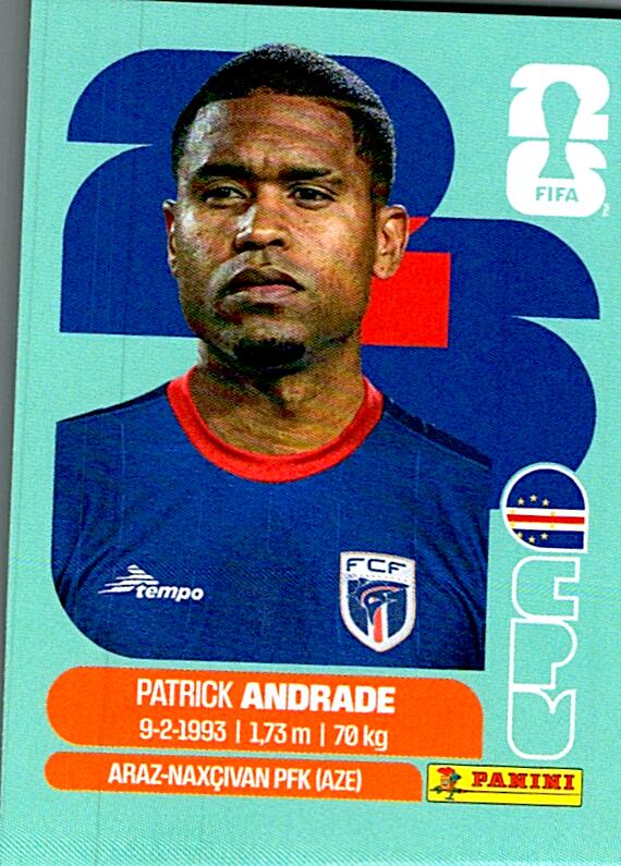 STICKERS FIFA WORLD CUP 2026 PATRICK ANDRADE NºCPV 11