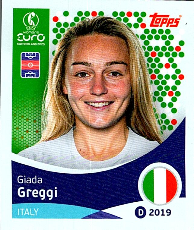 TOPPS WOMEN´S EURO SWITZERLAND 2025 GIADA GREGGI Nº151