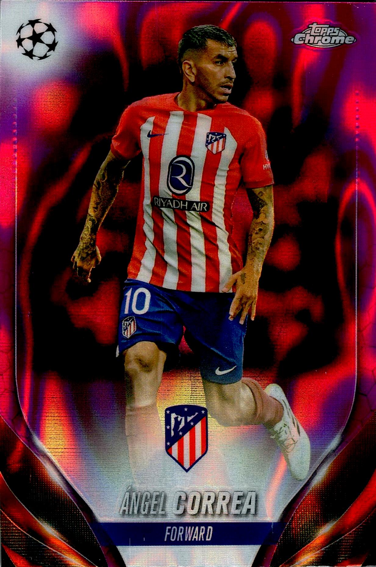 TOPPS CHROME UCL 2023/2024 ÁNGEL CORREA PINK PARALLEL Nº49