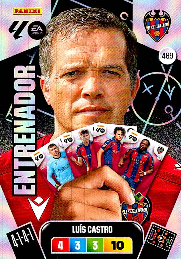 ADRENALYN LA LIGA 2025/2026 LUIS CASTRO ENTRENADOR Nº489