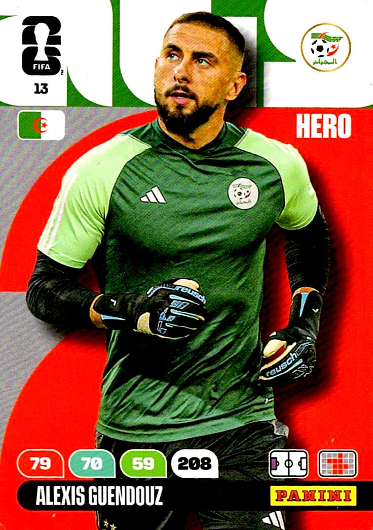 ADRENALYN WORLD CUP 2026 ALEXIS GUENDOUZ ALGERIA Nº13