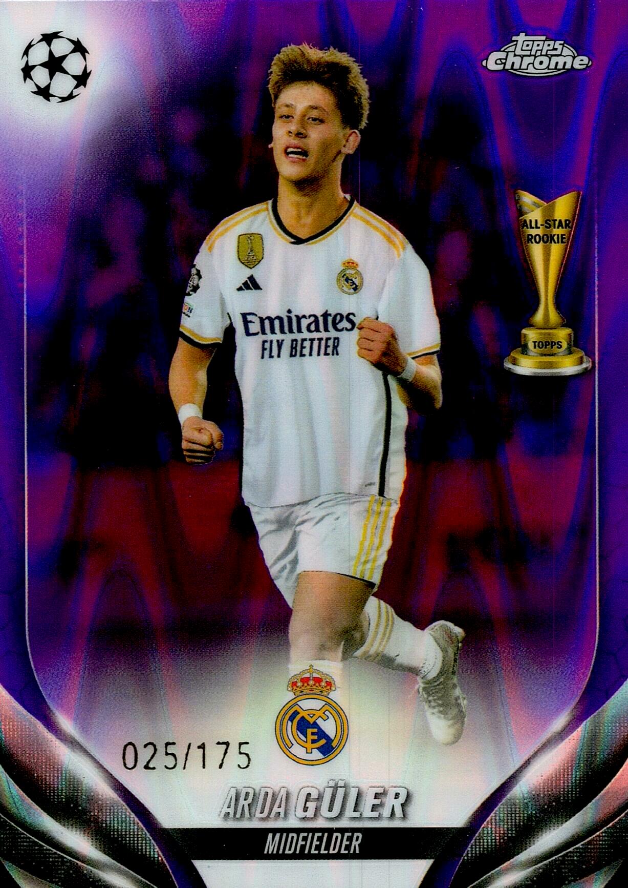 TOPPS CHROME UCL 2023/2024 ARDA GÜLER Nº152 NUMERADA /175