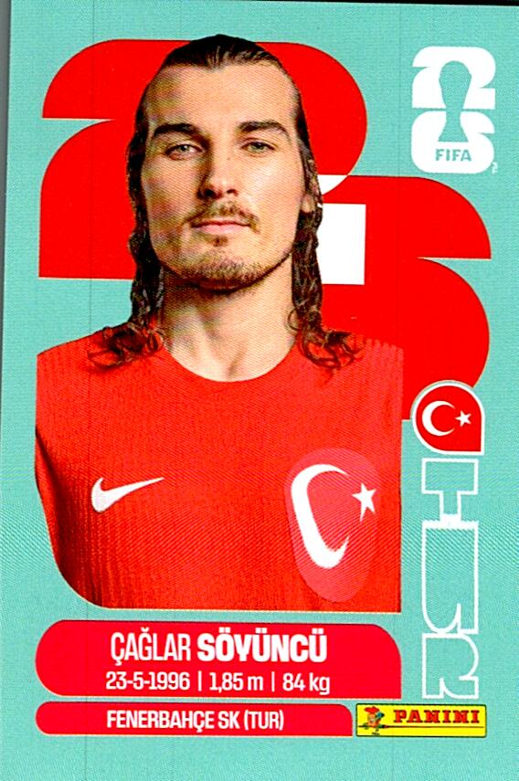 STICKERS FIFA WORLD CUP 2026 CAGLAR SÖYÜNCÜ NºTUR 6