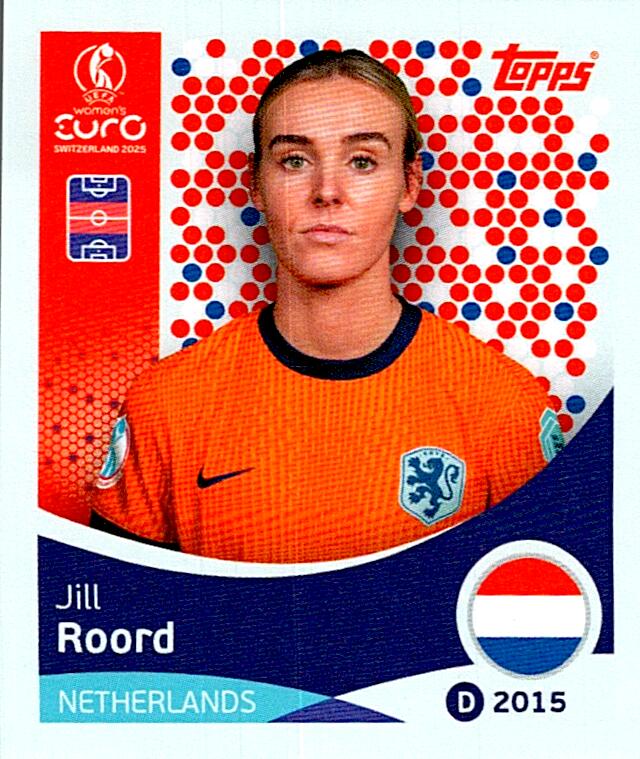 TOPPS WOMEN´S EURO SWITZERLAND 2025 JILL ROORD Nº295