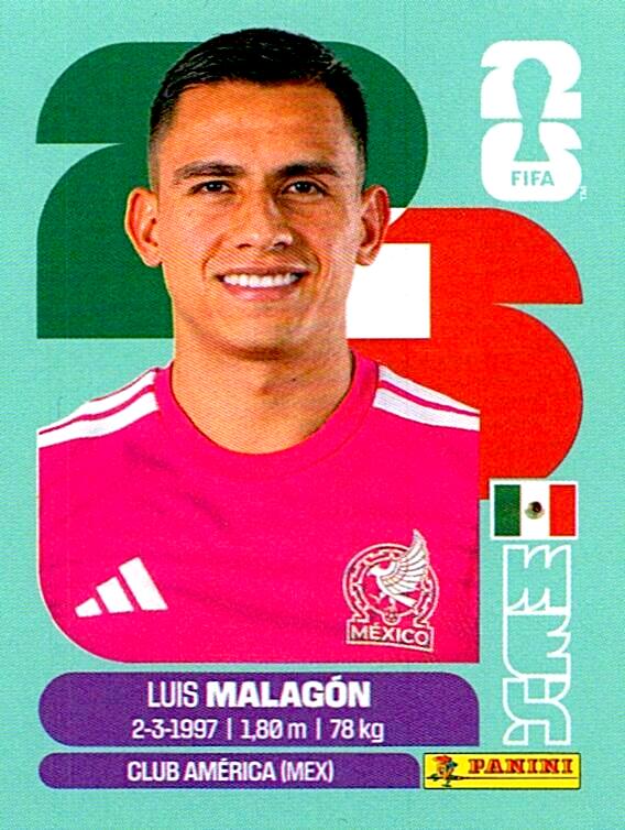 STICKERS FIFA WORLD CUP 2026 LUIS MALAGON NºMEX 2