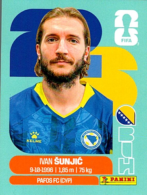 STICKERS FIFA WORLD CUP 2026 IVAN SUNJIC NºBIH 11